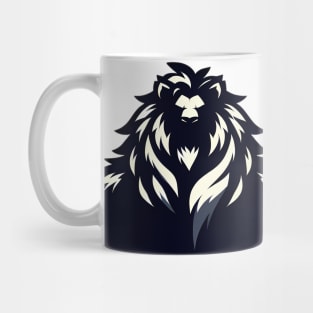 Simple Anthro Furry Lion Silhouette Mug